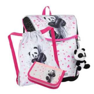 Bagmaster PRIM 23 B malý školní set pro prvňáčky - panda Růžová 20 l 191646