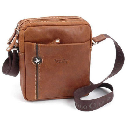 Taška crossbody kožená BHPC Explore M+ BH-382-75 tabáková 3 L