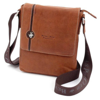 Taška crossbody kožená BHPC Explore M BH-383-75 tabáková 2 L