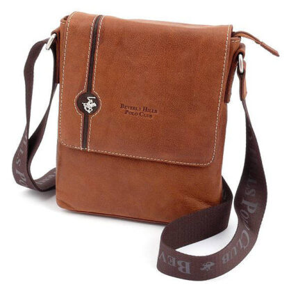 Taška crossbody kožená BHPC Explore M BH-383-75 tabáková 2 L