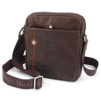 Taška crossbody kožená BHPC Explore M+ BH-382-25 hnědá 3 L