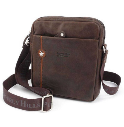 Taška crossbody kožená BHPC Explore M+ BH-382-25 hnědá 3 L