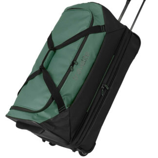 Travelite Basics Wheeled Duffle exp. Black/green 98/119 L TRAVELITE-96284-80