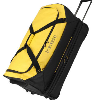 Travelite Basics Wheeled Duffle exp. Black/yellow 98/119 L TRAVELITE-96284-89