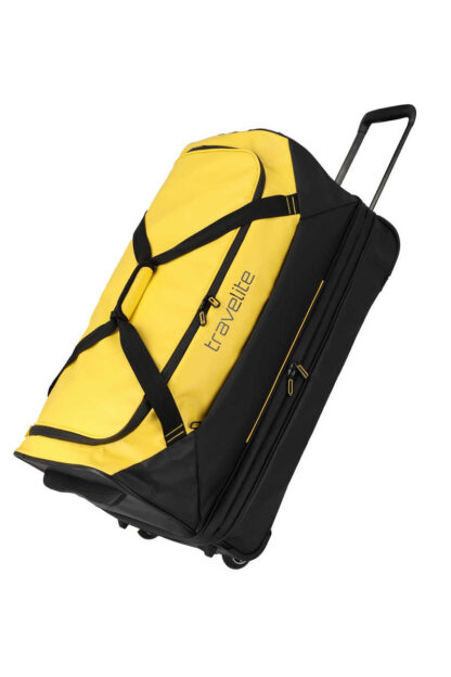 Travelite Basics Wheeled Duffle exp. Black/yellow 98/119 L TRAVELITE-96284-89