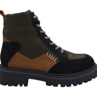 Wild 191469 Dámské celokožené kotníkové boty black / khaki 40