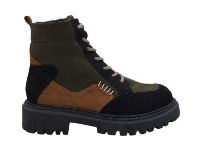 Wild 191469 Dámské celokožené kotníkové boty black / khaki 40